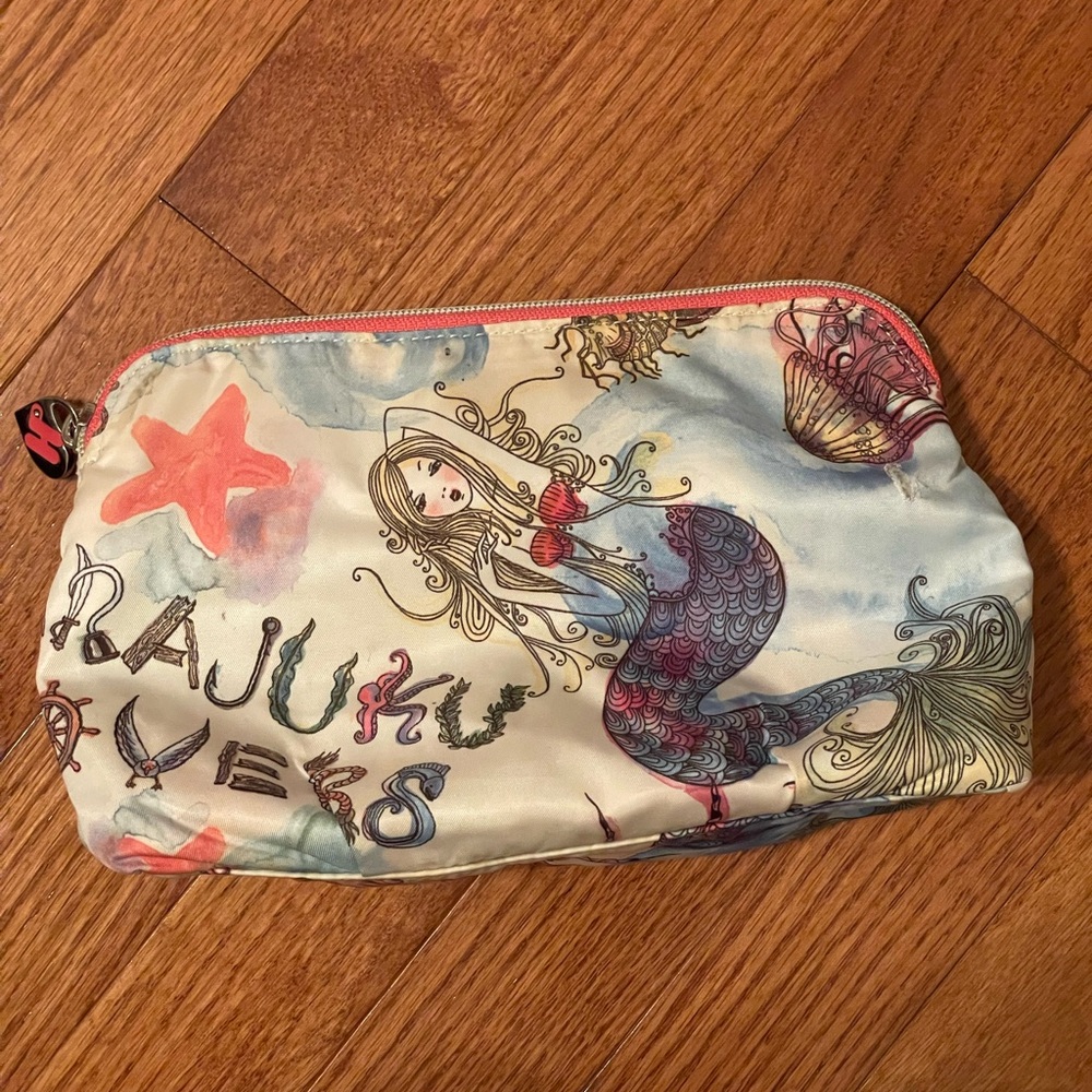 Harajuku Lovers Watercolor Mermaid Makeup Toiletries Bag RARE